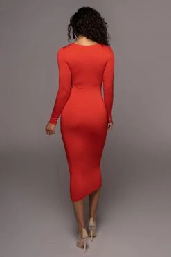 JLUXLABEL RED JANICE DETAILED DRESS