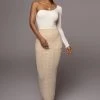 JLUXLABEL CREAM MISSY CABLE SWEATER MIDI SKIRT BACK IN