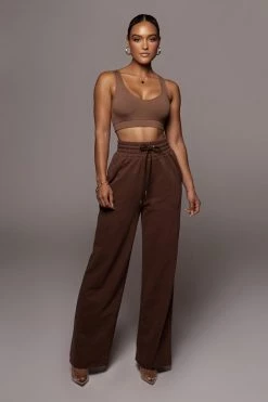 JLUXLABEL BODYBASIX CHOCOLATE ALALISA CROP TOP