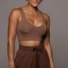 JLUXLABEL BODYBASIX CHOCOLATE ALALISA CROP TOP