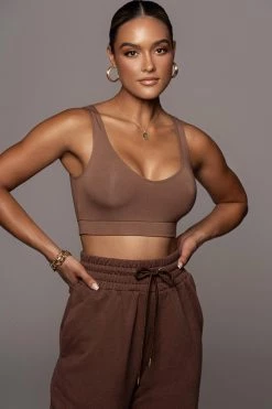 JLUXLABEL BODYBASIX CHOCOLATE ALALISA CROP TOP