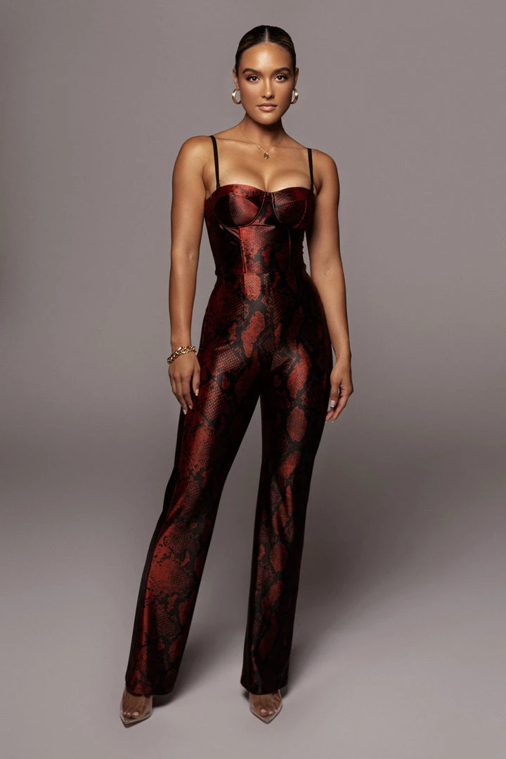 JLUXLABEL BACK IN RED VONA SNAKEPRINT PANTS 4 JLUXLABEL BACK IN RED VONA SNAKEPRINT PANTS