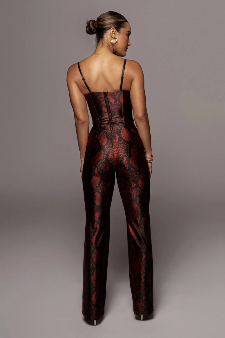 JLUXLABEL BACK IN RED VONA SNAKEPRINT PANTS 8 JLUXLABEL BACK IN RED VONA SNAKEPRINT PANTS
