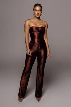 JLUXLABEL BACK IN RED VONA SNAKEPRINT PANTS 10 JLUXLABEL BACK IN RED VONA SNAKEPRINT PANTS