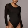 JLUXLABEL BLACK YARA EVERYDAY SOLID BODYSUIT