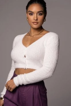 JLUXLABEL WHITE COME CLOSER CROP TOP SALE