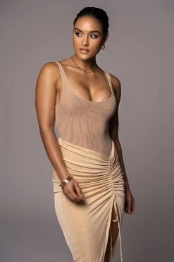 JLUXLABEL BUTTERCREAM AURA SLINKY SKIRT