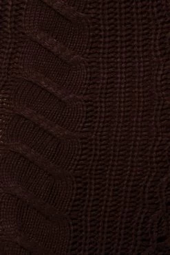 JLUXLABEL CHOCOLATE AMERI SWEATER CABLE DRESS