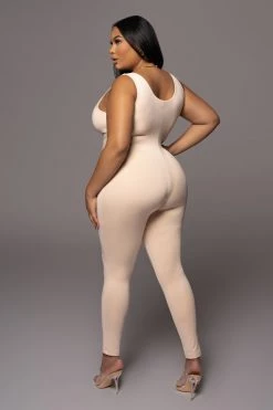 JLUXLABEL CREAM ALO DOUBLE LAYER JUMPSUIT NEW ARRIVALS