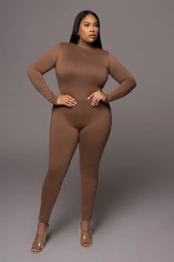 JLUXLABEL JLUXBASIX PECAN RAISA JUMPSUIT