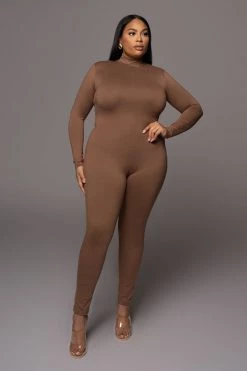 JLUXLABEL JLUXBASIX PECAN RAISA JUMPSUIT