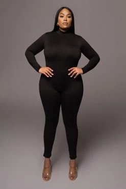 JLUXLABEL JLUXBASIX BLACK RAISA JUMPSUIT