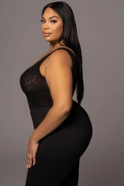 JLUXLABEL NOIR MESH ESSENTIALS TANK BODYSUIT UNDERGARMENT NEW ARRIVALS