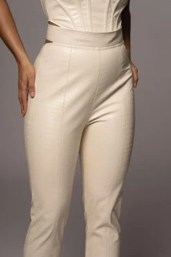 JLUXLABEL BUTTERCREAM BRISTOL CROC PANTS