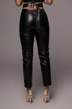 JLUXLABEL NOIR BRISTOL CROC PANTS SALE
