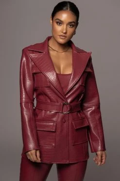 JLUXLABEL SALE BERRY LYANNA CROC BLAZER 14 JLUXLABEL SALE BERRY LYANNA CROC BLAZER