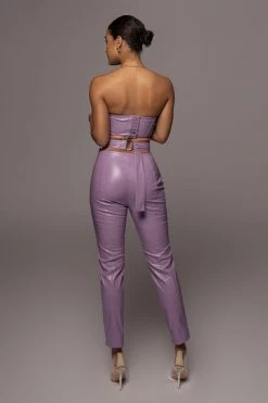 JLUXLABEL PURPLE BRISTOL CROC PANTS