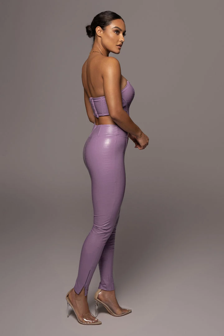 JLUXLABEL SALE PURPLE MALENE CROC HIGH WAISTED PANTS 5 JLUXLABEL SALE PURPLE MALENE CROC HIGH WAISTED PANTS