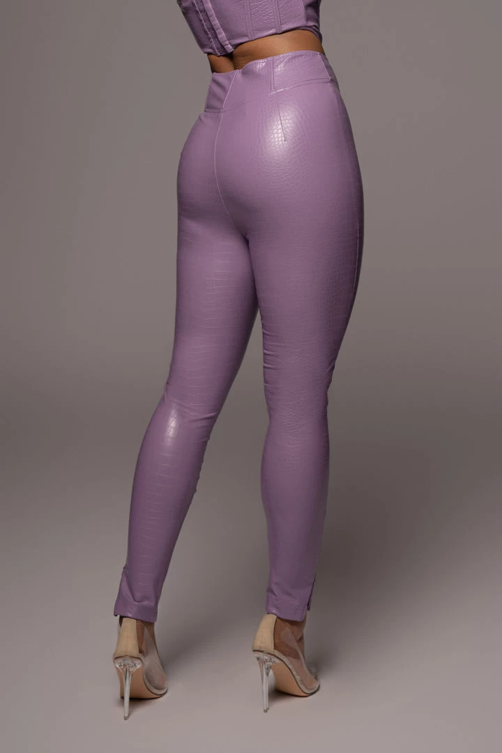 JLUXLABEL SALE PURPLE MALENE CROC HIGH WAISTED PANTS 6 JLUXLABEL SALE PURPLE MALENE CROC HIGH WAISTED PANTS