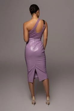 JLUXLABEL LILAC DELISA CROC SKIRT SALE