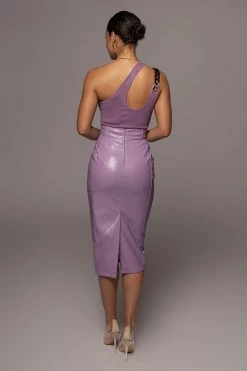 JLUXLABEL LILAC DELISA CROC SKIRT SALE