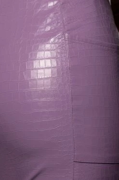 JLUXLABEL LILAC DELISA CROC SKIRT SALE