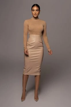 JLUXLABEL TAN KINSLEY BODYSUIT