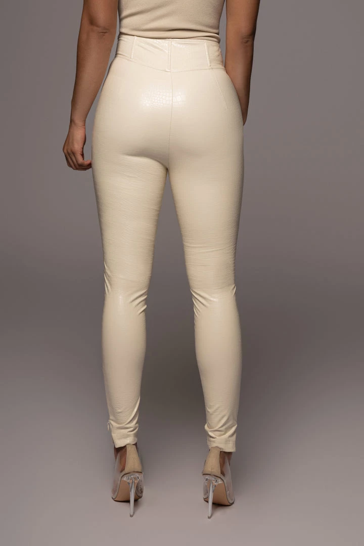 JLUXLABEL BUTTERCREAM MALENE CROC HIGH WAISTED PANTS SALE 7 JLUXLABEL BUTTERCREAM MALENE CROC HIGH WAISTED PANTS SALE