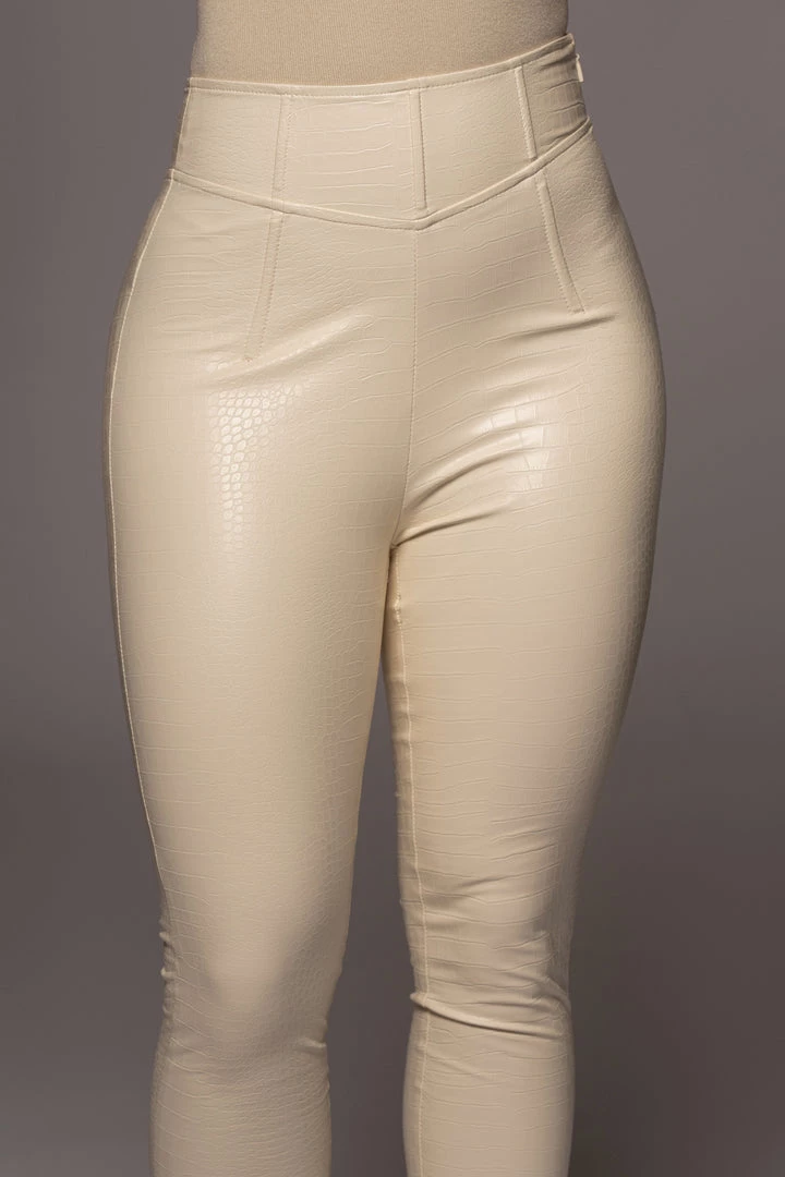 JLUXLABEL BUTTERCREAM MALENE CROC HIGH WAISTED PANTS SALE 5 JLUXLABEL BUTTERCREAM MALENE CROC HIGH WAISTED PANTS SALE