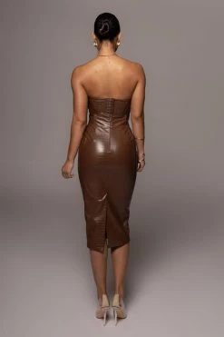 JLUXLABEL CHOCOLATE DELISA CROC SKIRT