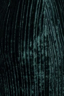 JLUXLABEL FOREST GREEN KRISANA VELVET HIGH SLIT SKIRT BOTTOMS