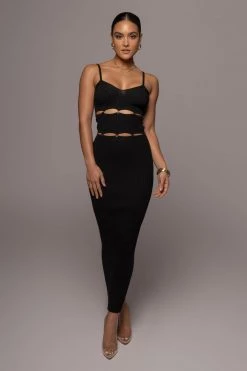 JLUXLABEL BLACK ELIZA MAXI DRESS DRESSES