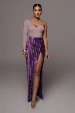 JLUXLABEL SALE PURPLE DARLA KEYHOLE BODYSUIT