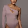 JLUXLABEL SALE PURPLE DARLA KEYHOLE BODYSUIT