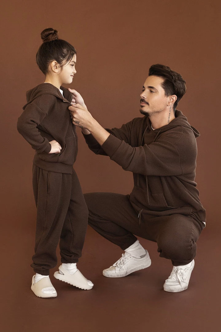 JLUXLABEL CHOCOLATE MILAN KIDS WAFFLE HOODIE 6 JLUXLABEL CHOCOLATE MILAN KIDS WAFFLE HOODIE