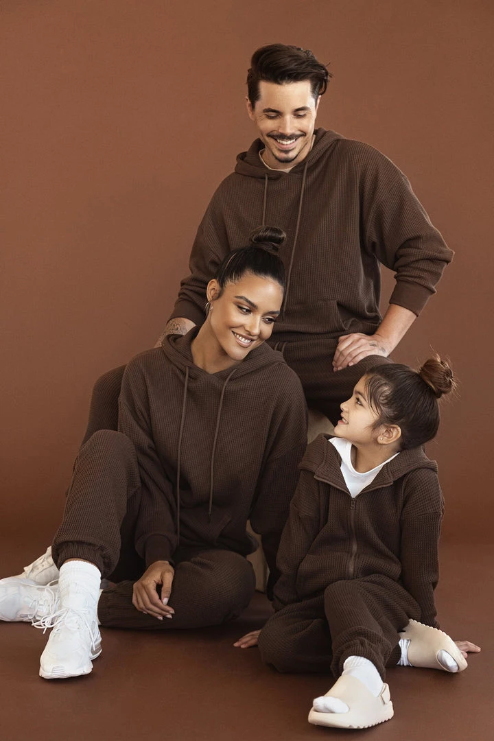 JLUXLABEL CHOCOLATE MILAN KIDS WAFFLE HOODIE 7 JLUXLABEL CHOCOLATE MILAN KIDS WAFFLE HOODIE