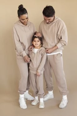 JLUXLABEL BEIGE MILAN KIDS WAFFLE HOODIE SALE