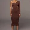 JLUXLABEL NEW ARRIVALS CHOCOLATE JULIA MIDI DRESS 1 JLUXLABEL NEW ARRIVALS CHOCOLATE JULIA MIDI DRESS