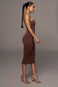 JLUXLABEL NEW ARRIVALS CHOCOLATE JULIA MIDI DRESS 16 JLUXLABEL NEW ARRIVALS CHOCOLATE JULIA MIDI DRESS