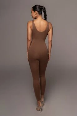 JLUXLABEL NEW ARRIVALS PECAN ALO DOUBLE LAYER JUMPSUIT