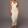 JLUXLABEL JLUXBASIX BUTTERCREAM VALENCIA DIAGONAL STRAP DRESS