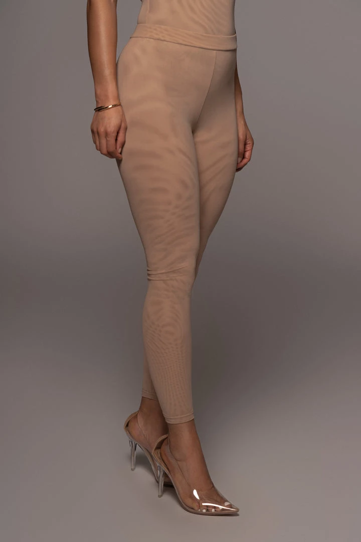JLUXLABEL BEIGE NINA MESH PANTS 5 JLUXLABEL BEIGE NINA MESH PANTS