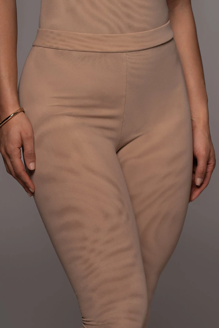 JLUXLABEL BEIGE NINA MESH PANTS 6 JLUXLABEL BEIGE NINA MESH PANTS