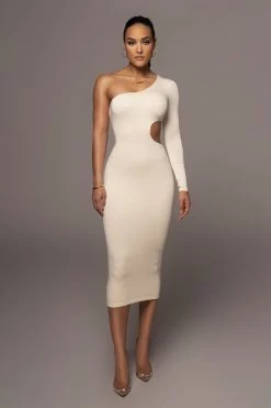 JLUXLABEL BUTTERCREAM JULIA MIDI DRESS