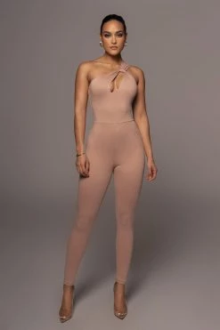 JLUXLABEL FRAPPE AMIRAH KEYHOLE JUMPSUIT