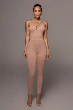 JLUXLABEL FRAPPE AMIRAH KEYHOLE JUMPSUIT