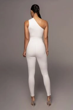JLUXLABEL WHITE AMIRAH KEYHOLE JUMPSUIT NEW ARRIVALS