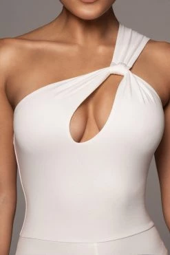 JLUXLABEL WHITE AMIRAH KEYHOLE JUMPSUIT NEW ARRIVALS