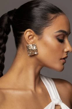 Fame Accessories GOLD DAYANA EARRINGS 10 Fame Accessories GOLD DAYANA EARRINGS