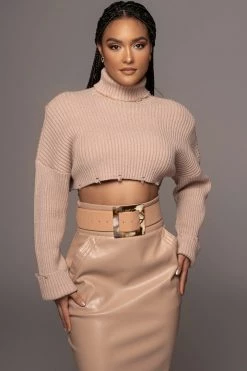 JLUXLABEL TAN MARILLA SUEDE BELT NEW ARRIVALS